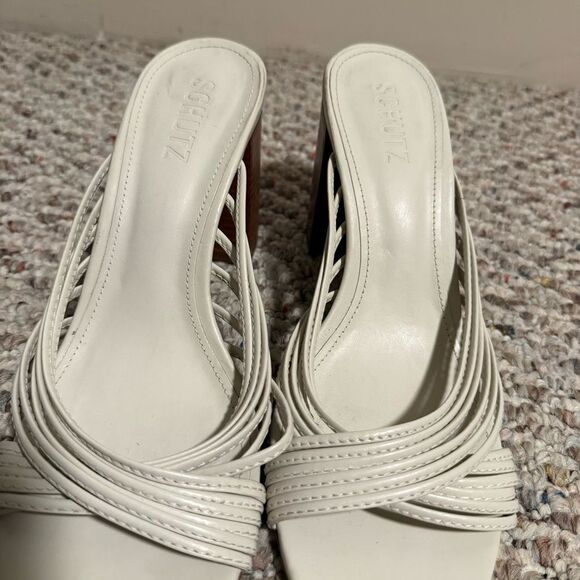 SCHUTZ Pearl Evangeline Block Heel Slide Sandal- Size 9 - Picture 9 of 9